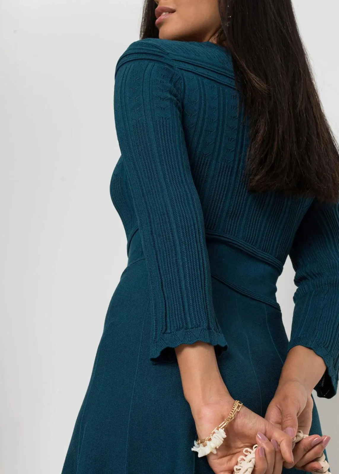 Strickkleid mit Ajourmuster|bonprix Clearance