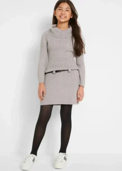Strickkleid mit Gürtel (2-tlg. Set)|bonprix Sale