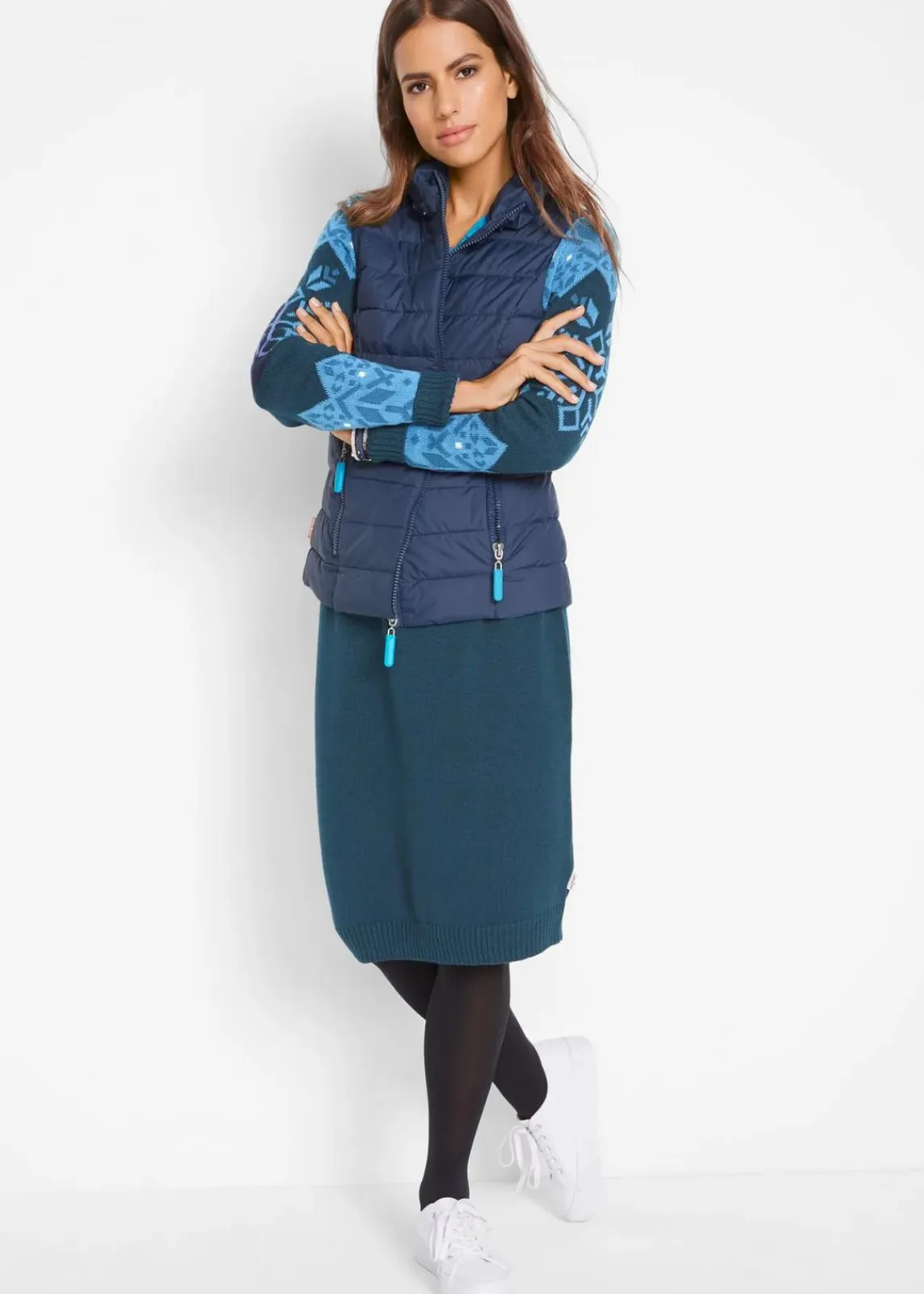 Strickkleid mit Norwegermuster|bonprix New