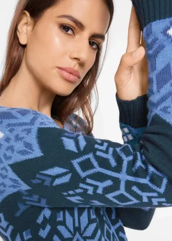 Strickkleid mit Norwegermuster|bonprix New