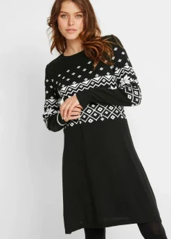 Strickkleid mit Norwegermuster|bonprix Outlet