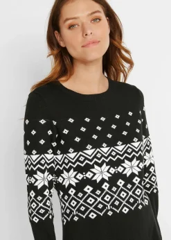 Strickkleid mit Norwegermuster|bonprix Outlet