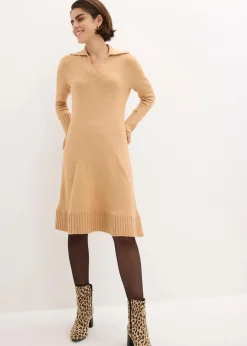 Strickkleid mit Polokragen|bonprix New