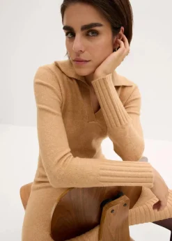 Strickkleid mit Polokragen|bonprix New