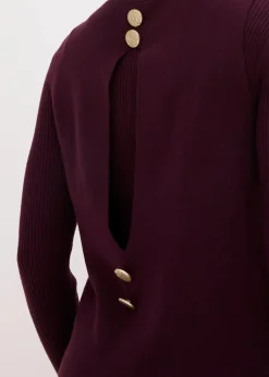 bonprix Bekleidung·Umstandsmode|Strickmode|Strickkleid mit Pullunder 2tlg. Set weinrot