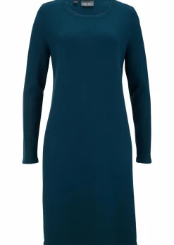 bonprix Bekleidung·Umstandsmode|Kleider|Strickkleid mit recycelter Baumwolle dunkelgrün