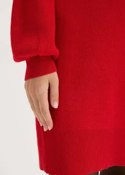 Strickkleid mit Schleife aus softem Viskose-Mix|bonprix Outlet