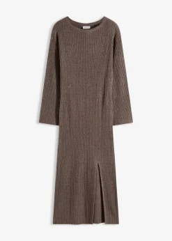 Strickkleid mit Schlitz|bonprix Hot