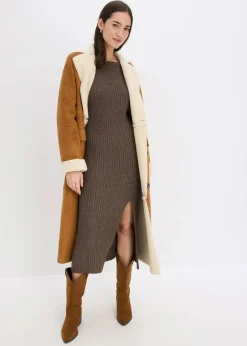 Strickkleid mit Schlitz|bonprix Hot