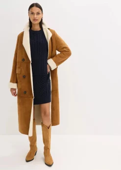 bonprix Bekleidung·Umstandsmode|Kleider|Strickkleid mit Zopfmuster tintenblau