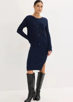 Strickkleid und Weste (2-tlg.Set)|bonprix Hot