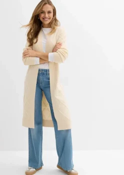 Strickmantel aus Zopfstrick|bonprix Online