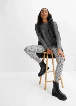 Strick-Pullover mit Rundhals-Ausschnitt in Melange|bonprix Outlet