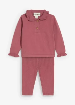 Strickpullover mit Volantkragen und Leggings (2-tlg.Set)|bonprix Best