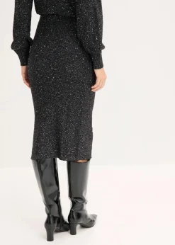 bonprix Bekleidung·Sportbekleidung|Zweiteiler & Sets|Strickrock schwarz