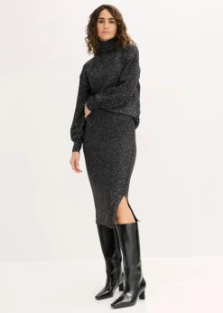 bonprix Bekleidung·Sportbekleidung|Zweiteiler & Sets|Strickrock schwarz