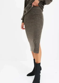 bonprix Röcke|Zweiteiler & Sets|Strickrock braun