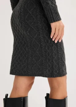 bonprix Röcke|Zweiteiler & Sets|Strickrock anthrazit meliert