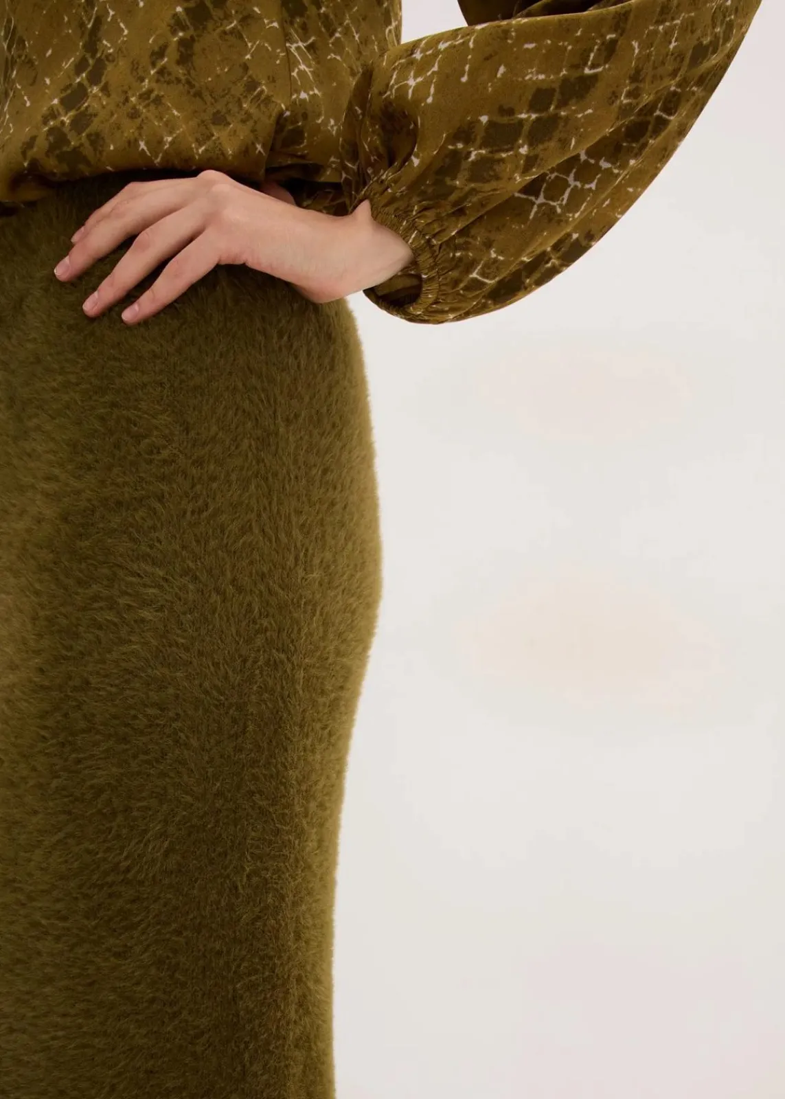 Strickrock aus flauschigem Federgarn|bonprix Discount