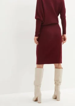 bonprix Bekleidung·Sportbekleidung|Röcke|Strickrock aus softem Viskose-Mix ahornrot