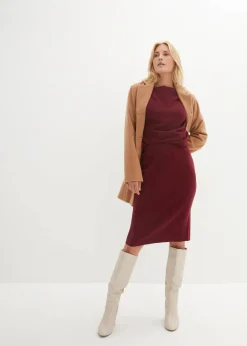 bonprix Bekleidung·Sportbekleidung|Röcke|Strickrock aus softem Viskose-Mix ahornrot