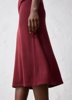 bonprix Bekleidung·Sportbekleidung|Röcke|Strickrock aus weichem Woll-Mix ahornrot