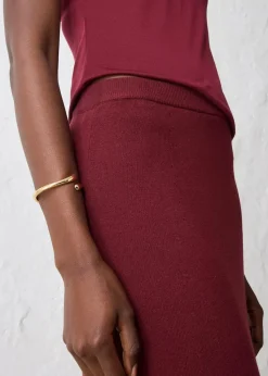 bonprix Bekleidung·Sportbekleidung|Röcke|Strickrock aus weichem Woll-Mix ahornrot