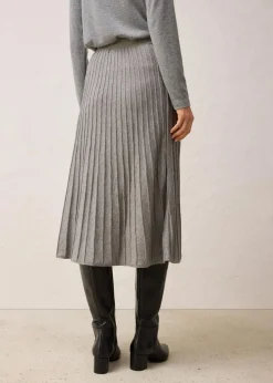 bonprix Bekleidung·Sportbekleidung|Premium|Strickrock mit Merinowolle grau meliert