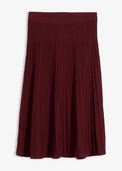 bonprix Röcke|Premium|Strickrock mit Merinowolle dunkelbeere