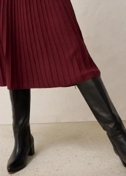 bonprix Röcke|Premium|Strickrock mit Merinowolle dunkelbeere