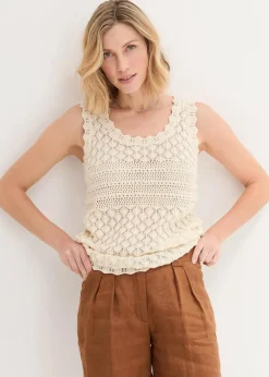 bonprix Bekleidung·Umstandsmode|Shirts & Tops|Stricktop aus Baumwolle natur