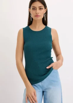 Stricktop mit Glitzerband|bonprix Online