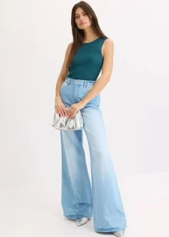 Stricktop mit Glitzerband|bonprix Online