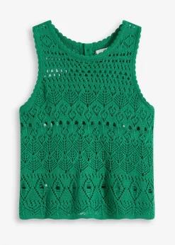Stricktop mit Lochstrickmuster|bonprix