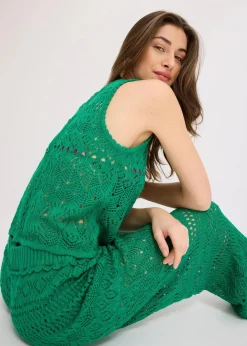 Stricktop mit Lochstrickmuster|bonprix