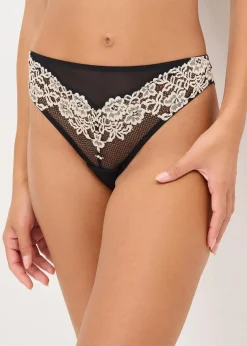 String aus zweifarbiger Spitze|bonprix Hot