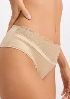 bonprix Wäsche·Dessous|Wäsche·Höschen|String Panty mit nahtloser Hinterhose saharabeige