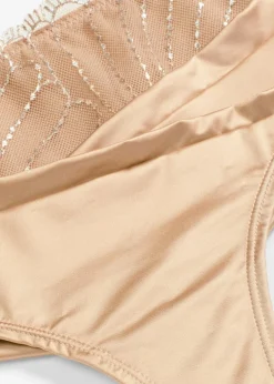 bonprix Wäsche·Dessous|Wäsche·Höschen|String Panty mit nahtloser Hinterhose saharabeige