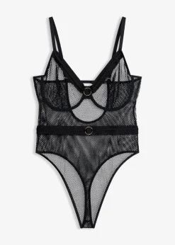 bonprix Große Cups D-H|Erotikwäsche|Stringbody schwarz