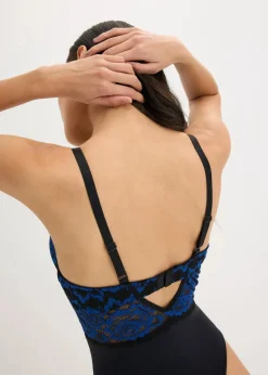 bonprix Wäsche·Bodies|Bodies|Stringbody aus Spitze schwarz/nachtblau