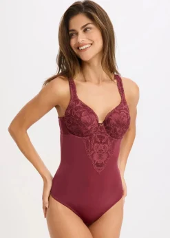 bonprix Große Cups D-H|Nachhaltigere Materialien|Stringbody mit gepolsterten Trägern beere