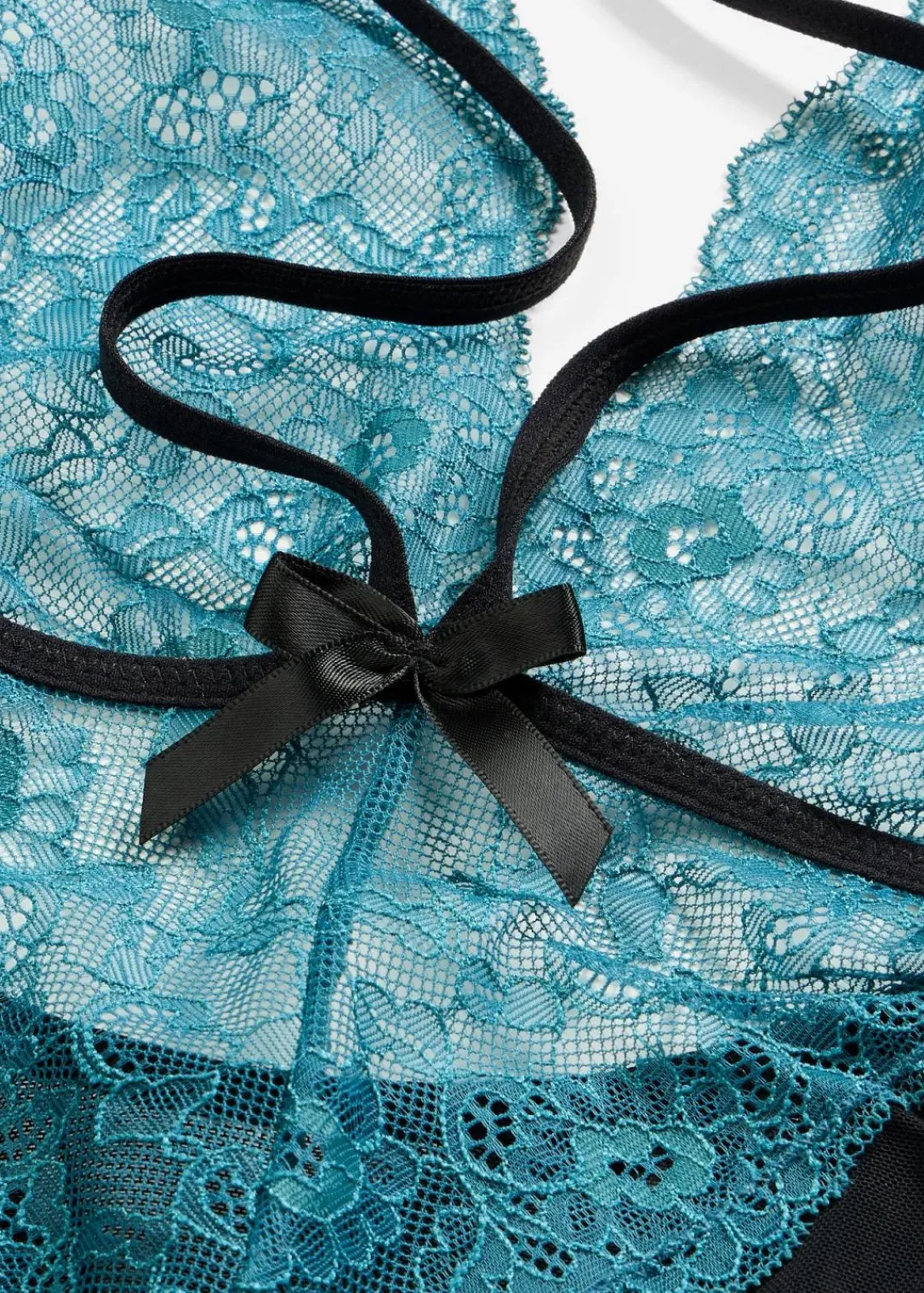 bonprix Wäsche·Erotikwäsche|Erotikwäsche|Stringbody ouvert schwarz/smaragd