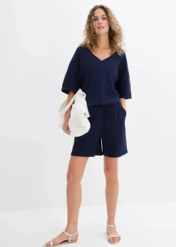 Strukturshorts aus reiner Baumwolle|bonprix Hot