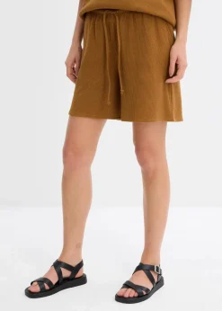 Strukturshorts aus reiner Baumwolle|bonprix Hot