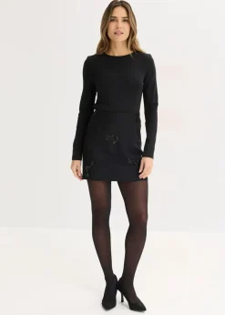 bonprix Wäsche·Socken & Strumpfhosen|Nachhaltigere Materialien|Strumpfhose 50 DEN (2er Pack) schwarz+schwarz