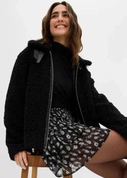 Stufenrock aus strukturiertem Crinkle|bonprix New