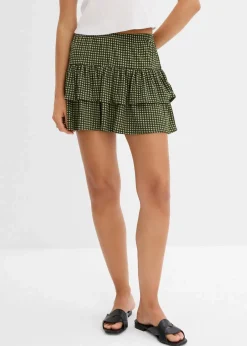 Stufenrock aus strukturiertem Crêpe|bonprix Online