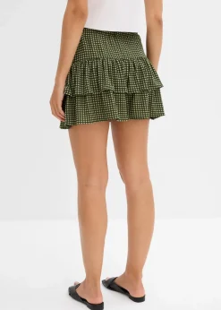 Stufenrock aus strukturiertem Crêpe|bonprix Online