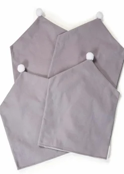 bonprix Hussen & Sofaüberwürfe|Weihnachtsdeko & -Textilien·Tischdekoration|Stuhlhusse mit Wichtel (4er Pack) grau/weiß/rot