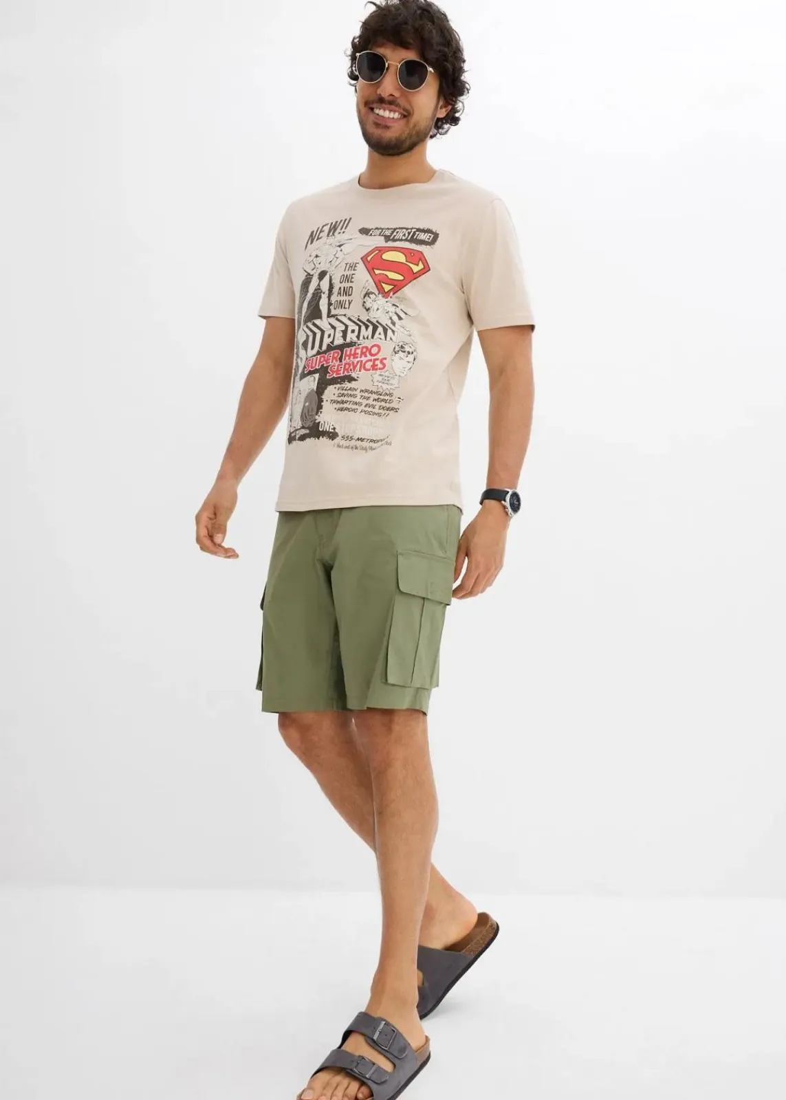 DC_Universe Große Größen|Shirts & Polos|Superman T-Shirt aus reiner Baumwolle helloliv bedruckt